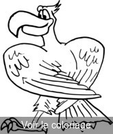 Coloriage Aigle Rigolo Souriant | Toupty.com