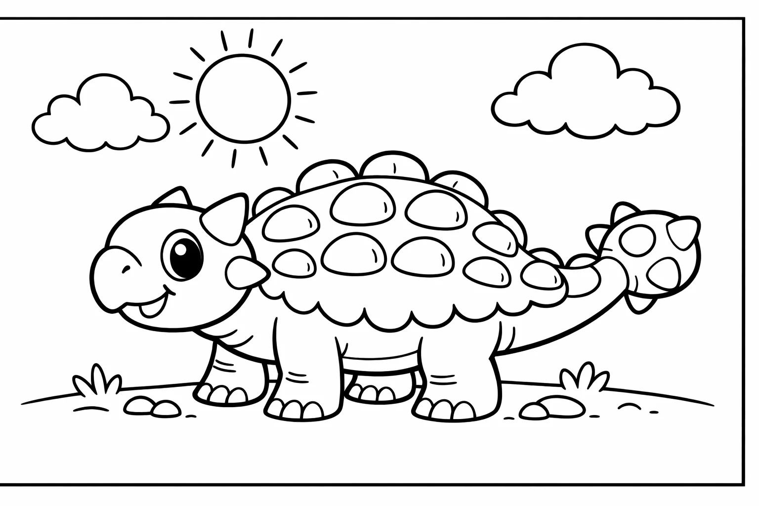 coloriage-ankylosaure Page 1