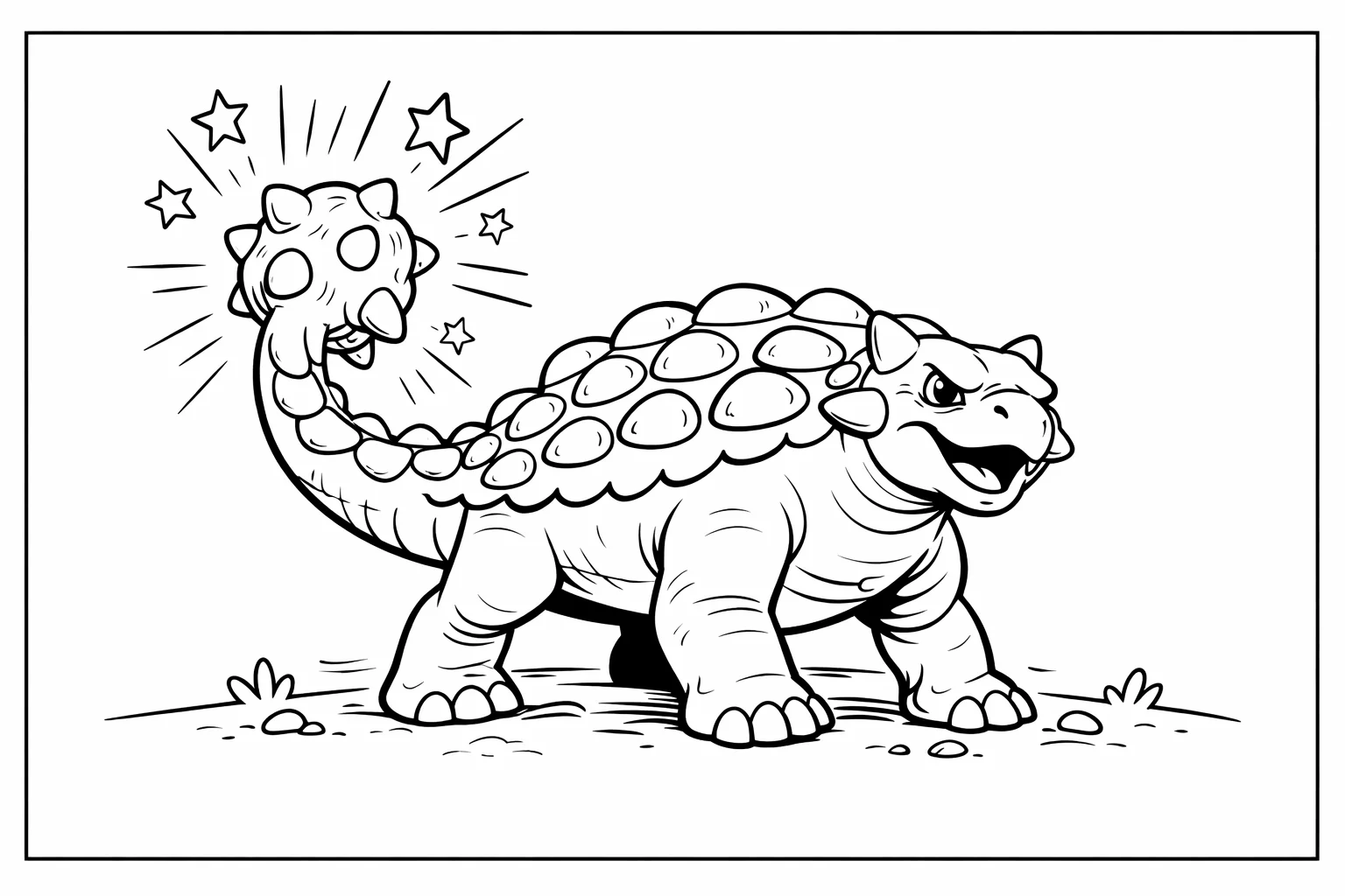 coloriage-ankylosaure Page 5