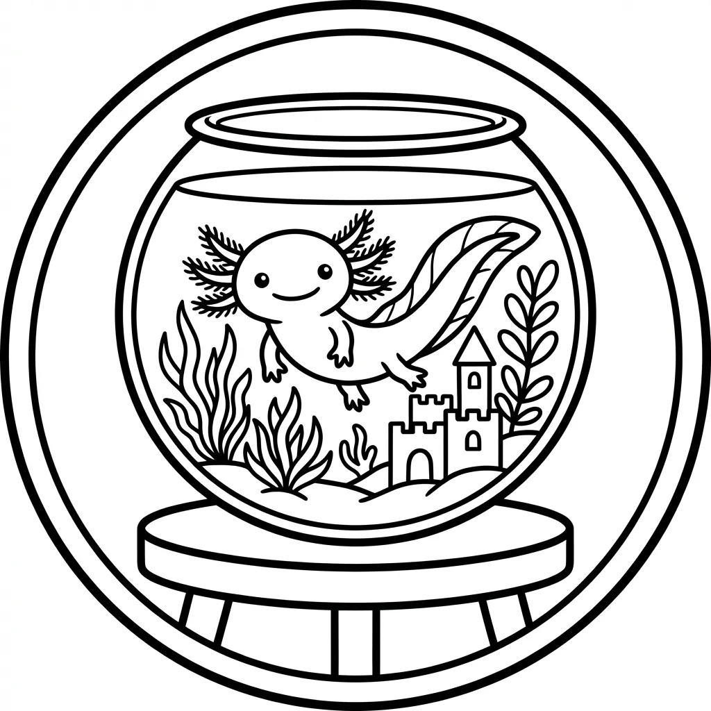 coloriage-axolotl Page 15