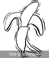 Coloriage Banane épluchée | Toupty.com