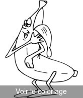 Coloriage Banane Animée s'épluchant | Toupty.com