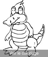 coloriage bébé crocodile