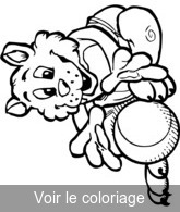 coloriage ourson joue a la balle