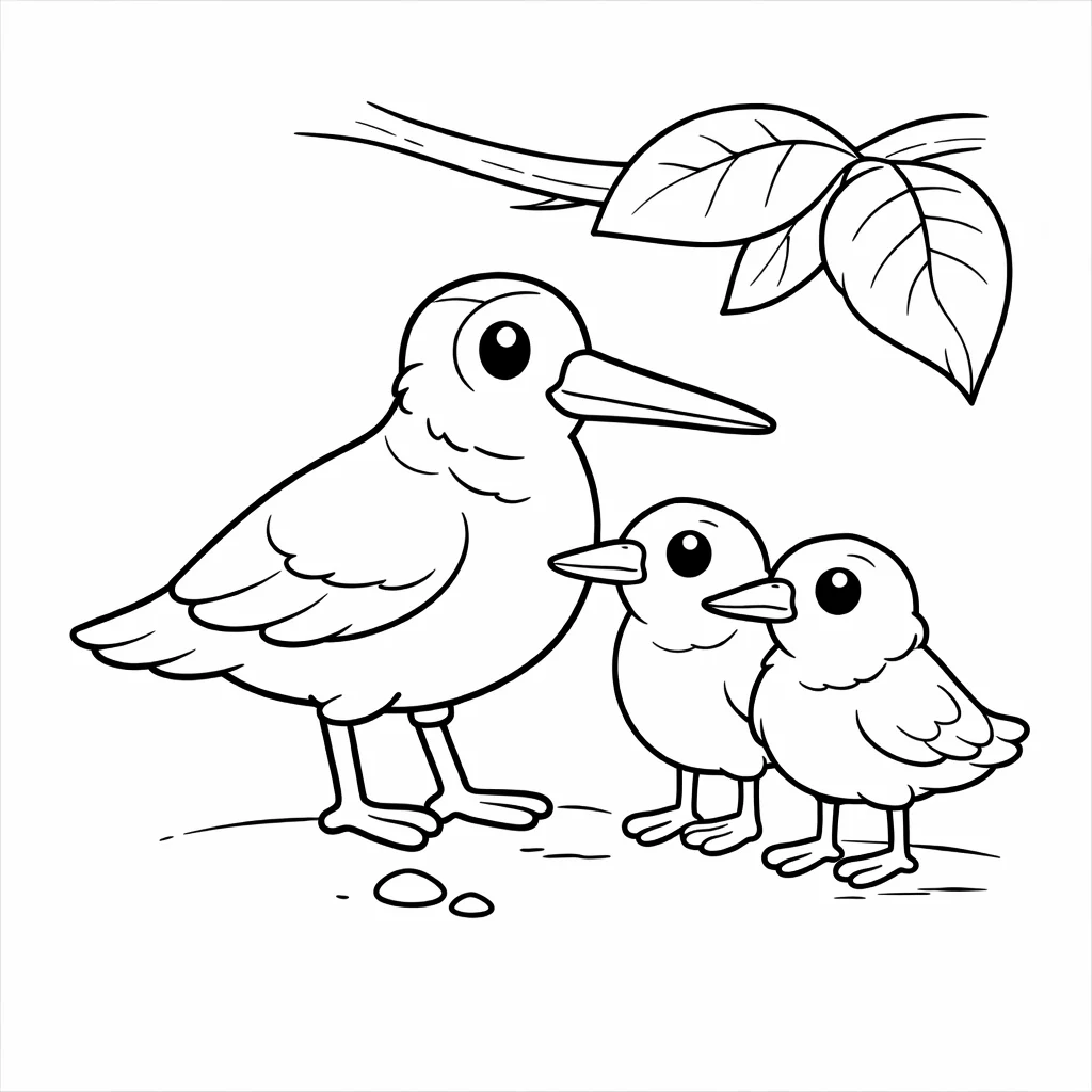 coloriage-becasse Page 7