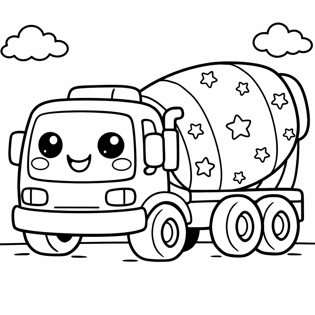 coloriage-betonniere Page 1