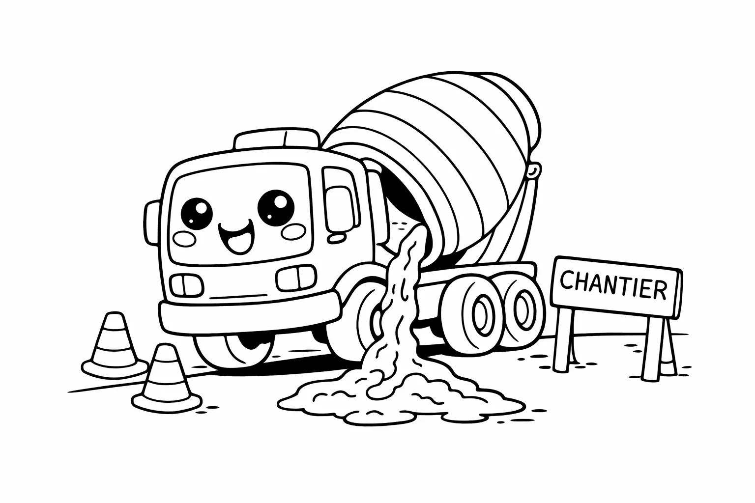 coloriage-betonniere Page 4