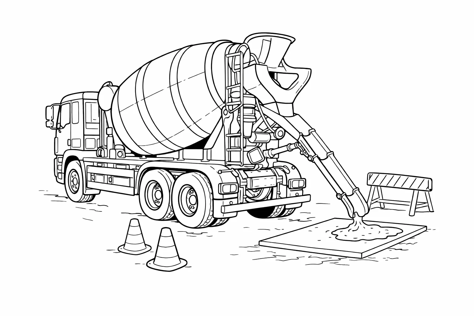 coloriage-betonniere Page 8