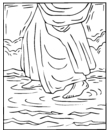 jésus marchant sur l'eau