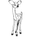 coloriage gratuit de biche