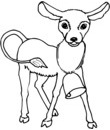 biche a imprimer et a colorier
