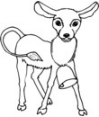 biche a imprimer et a colorier