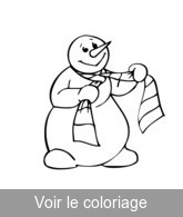 crocquis bonhomme-neige pour coloriage