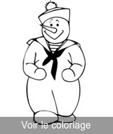 coloriage bonhomme-neige noir et blanc pour coloriage