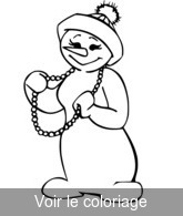 bonhomme de neige image pour imprier puis colorier