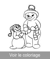 bonhomme de neige esquisse gratuit a colorier