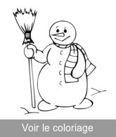 image bonhomme-neige pour coloriage