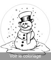 bonhomme de neige coloriage pour imprimer