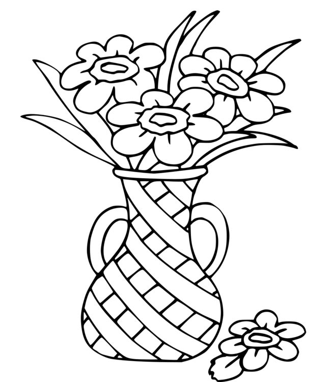 Bouquet De Fleurs Coloriage De Bouquets A Imprimer Gratuitement