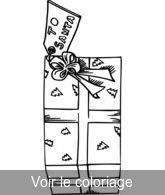 Coloriage Un Cadeau pour Noël | Toupty.com