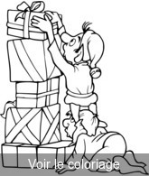 Coloriage Une pile de Cadeaux | Toupty.com