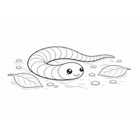 Coloriage cécilie réaliste simplifiée après la pluie, gouttes rondes et grandes feuilles, courbe élégante