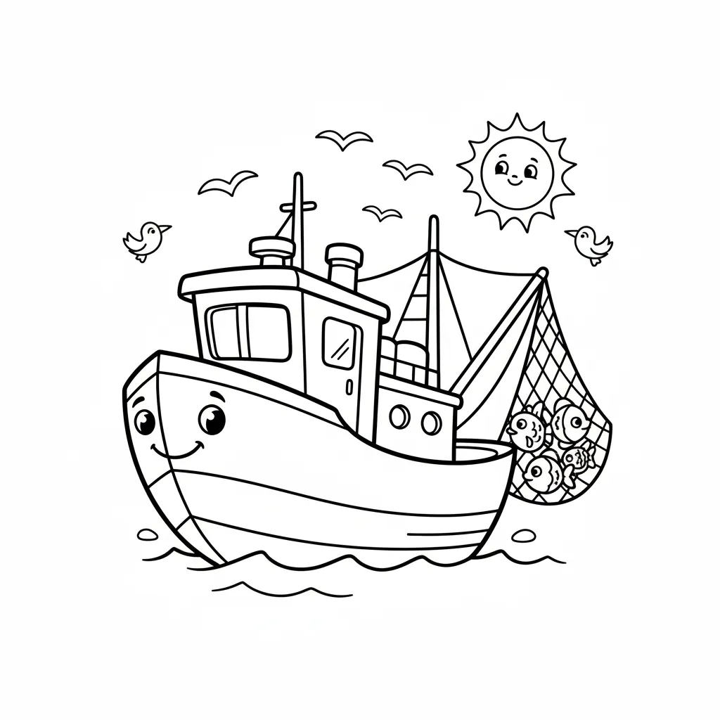 coloriage-chalutier Page 1