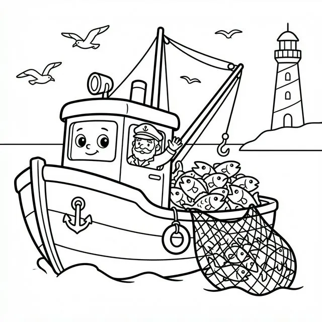 coloriage-chalutier Page 16