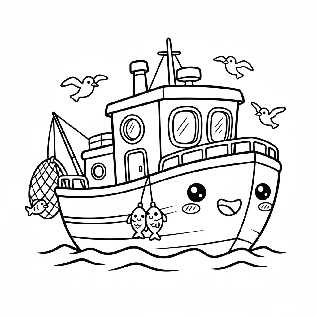 coloriage-chalutier Page 2