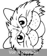 Coloriage tête de chat malicieux | Toupty.com