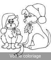 Coloriage chat et chien | Toupty.com