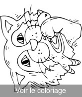 Coloriage chat mange poisson | Toupty.com