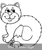 Coloriage chat regard tendre | Toupty.com