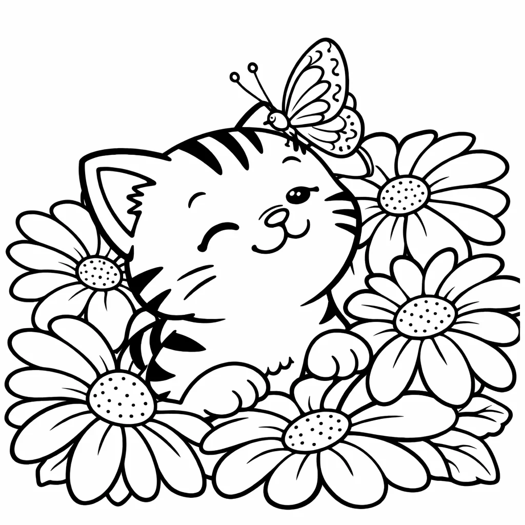 coloriage-chaton Page 3