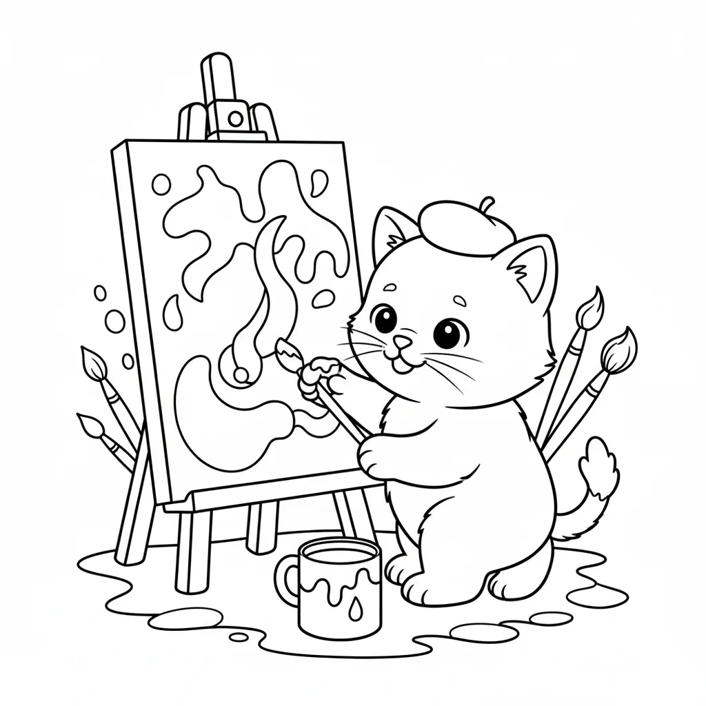 coloriage-chaton Page 9