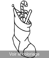 Coloriage Chaussette de Noël verte | Toupty.com
