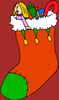 coloriage chaussette Noël