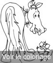 cartoon cheval poussin