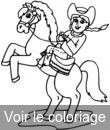 cheval cartoon cowboy cavalière