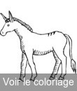 cheval à colorier animal