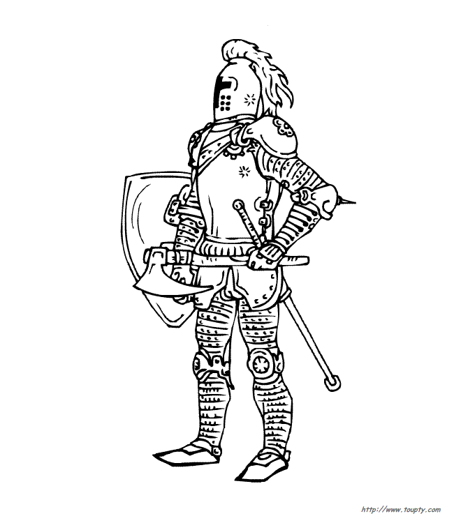 CHEVALIER - Coloriages de chevaliers a imprimer - Toupty.com