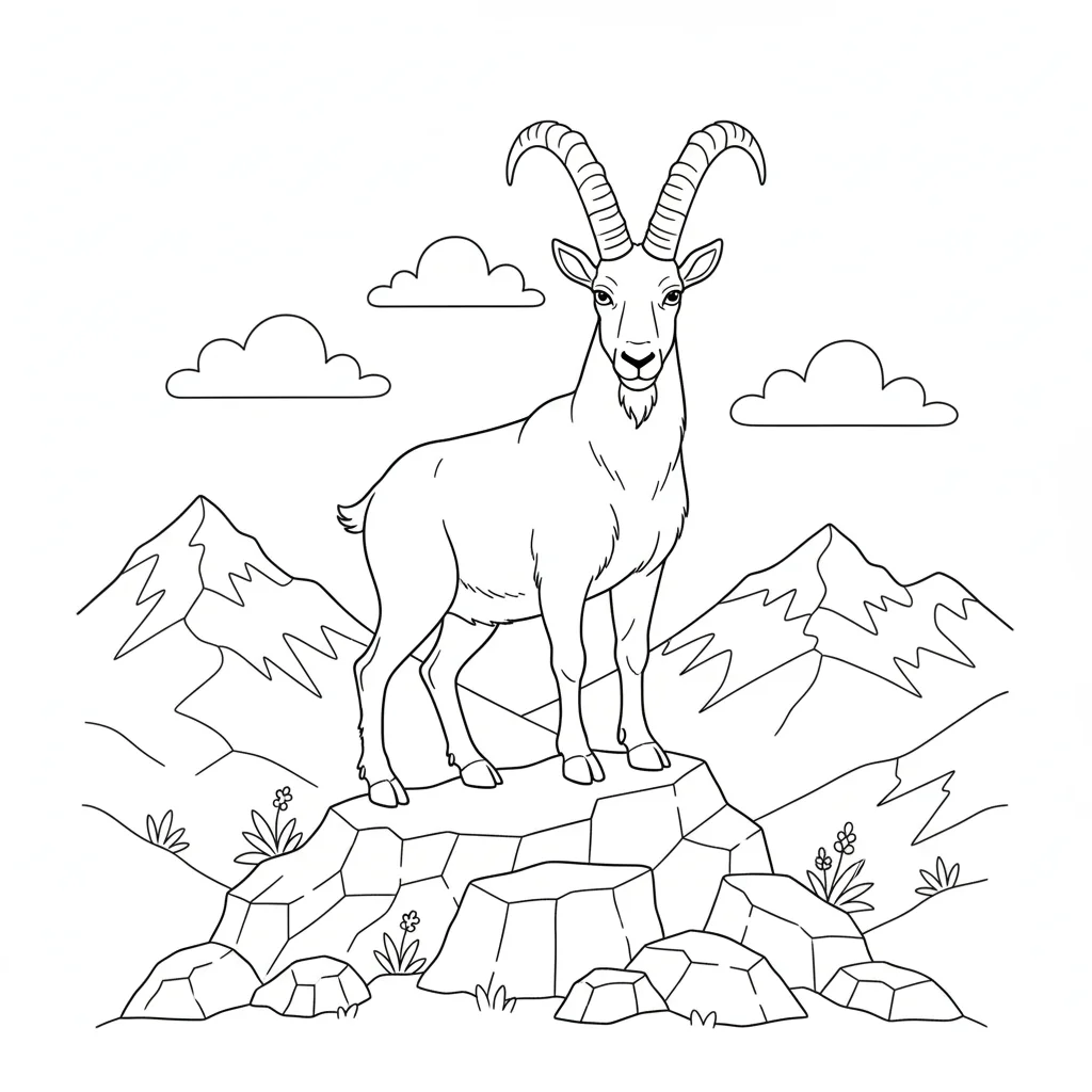 coloriage-chevre Page 1