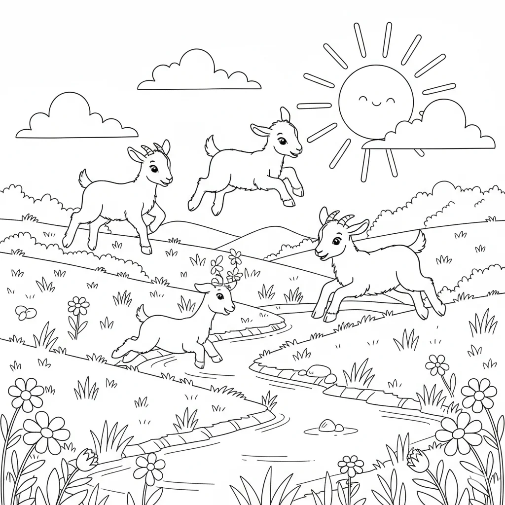 coloriage-chevre Page 12