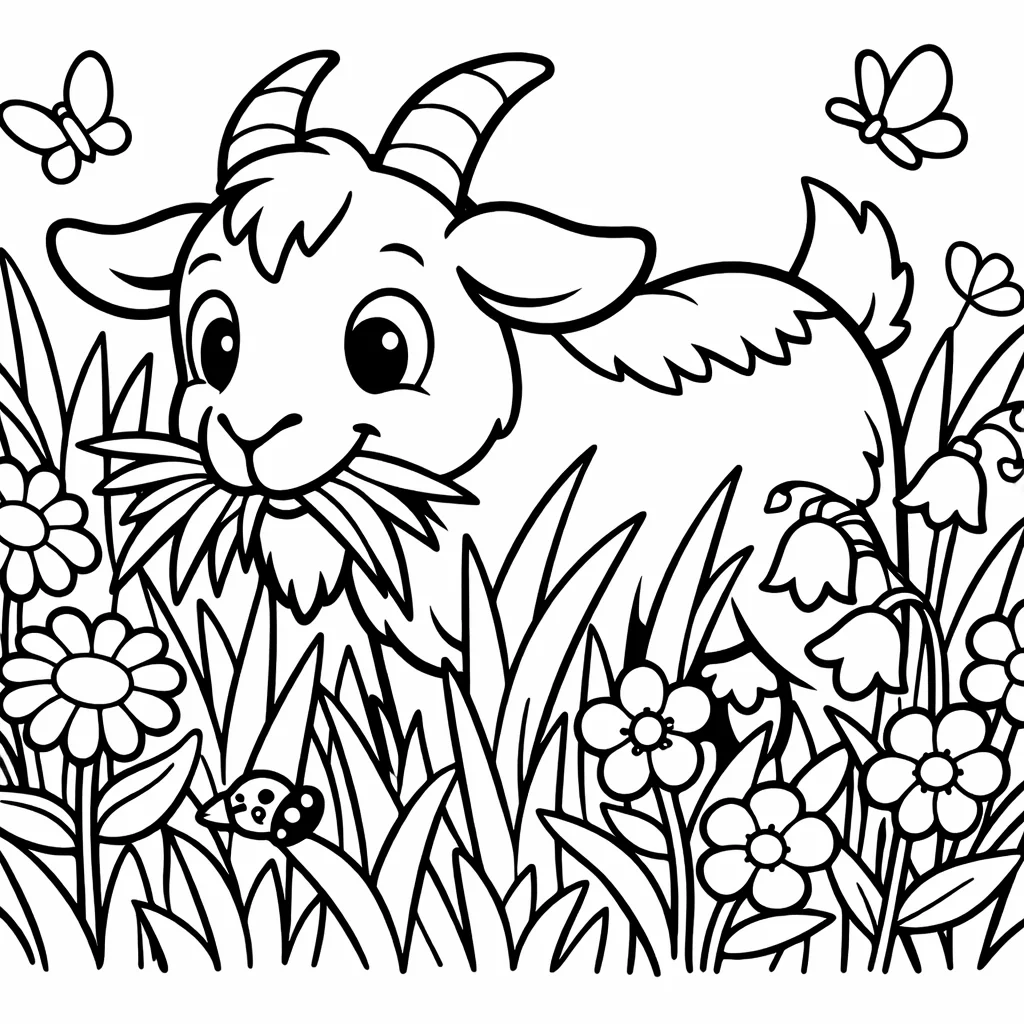 coloriage-chevre Page 2