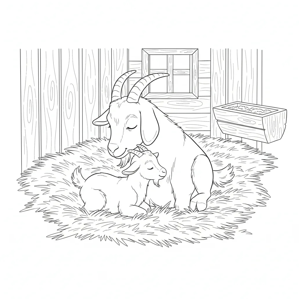 coloriage-chevre Page 4