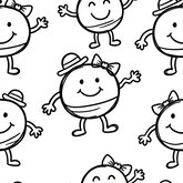 Coloriage chocolats style dessin d’enfant : bonbons chocolatés rigolos, formes rondes, facile à colorier (Toupty.com)