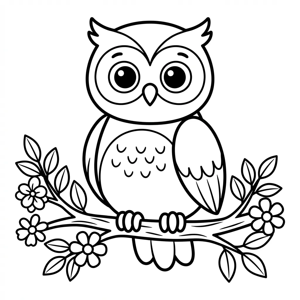 coloriage-chouette Page 1