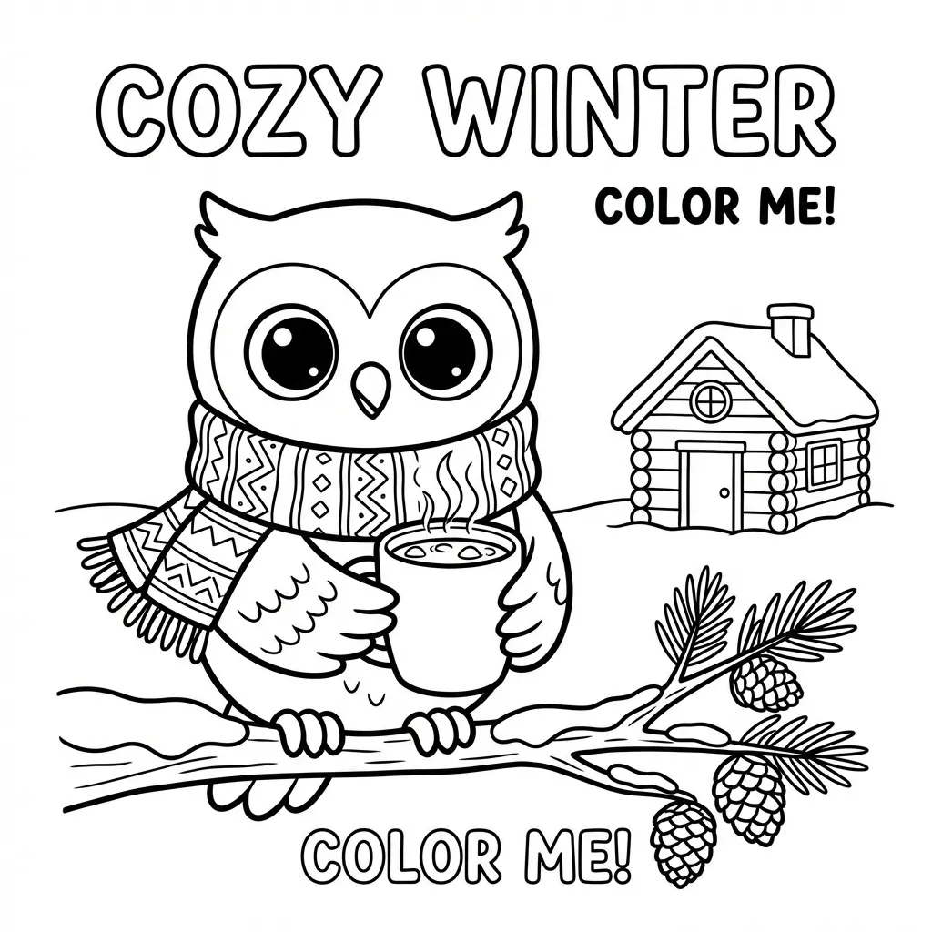 coloriage-chouette Page 13