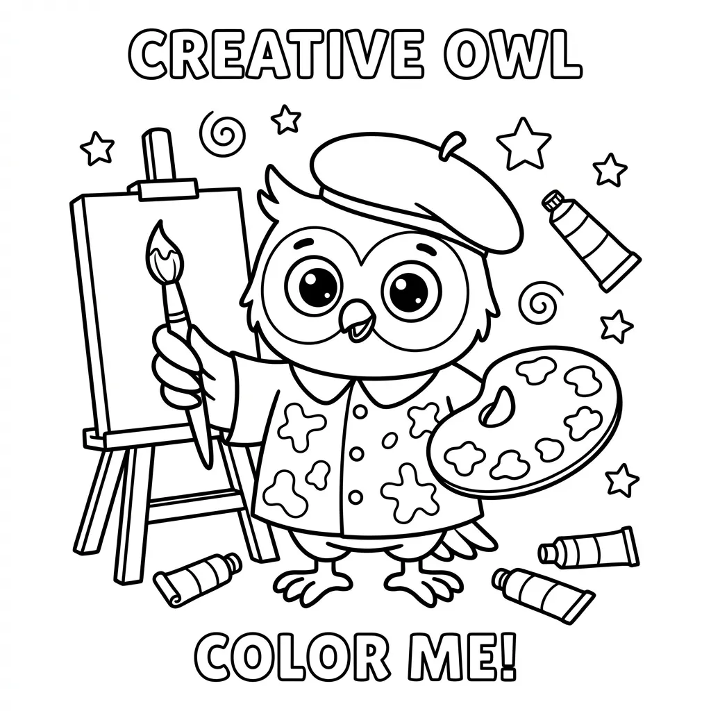 coloriage-chouette Page 15