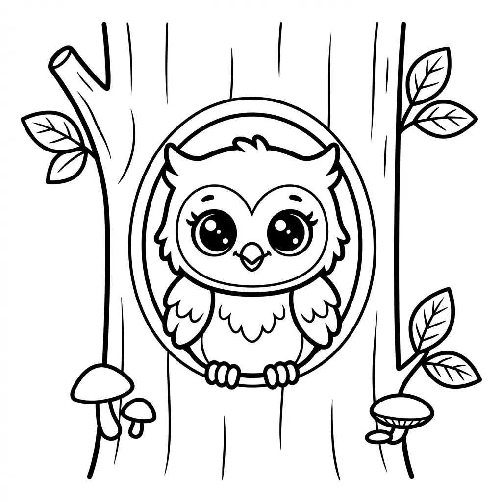 coloriage-chouette Page 6